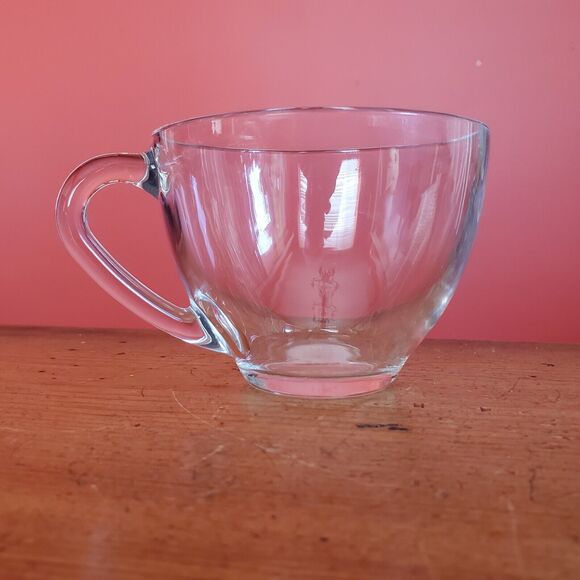 Coffee Tea 8oz Arcoroc France Clear Glass Espresso Punch Bowl Cups Set Of 8 - Picture 4 of 9